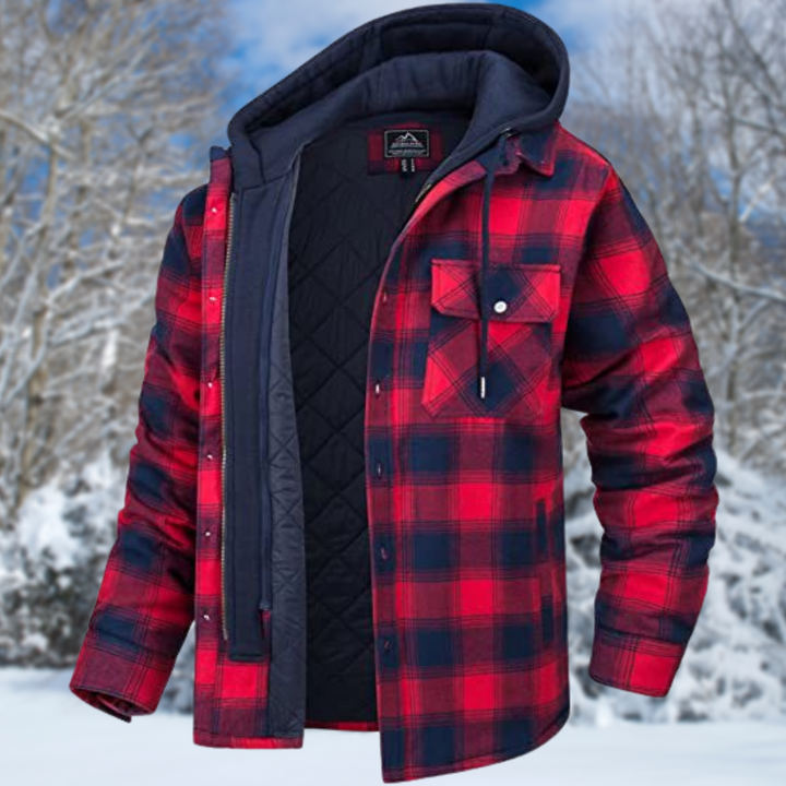 Oscar™ Vinterjacka Med Rutmönster För Män