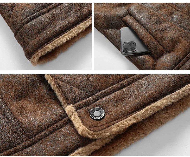 Victor™ | Skinnjacka Med Päls För Män