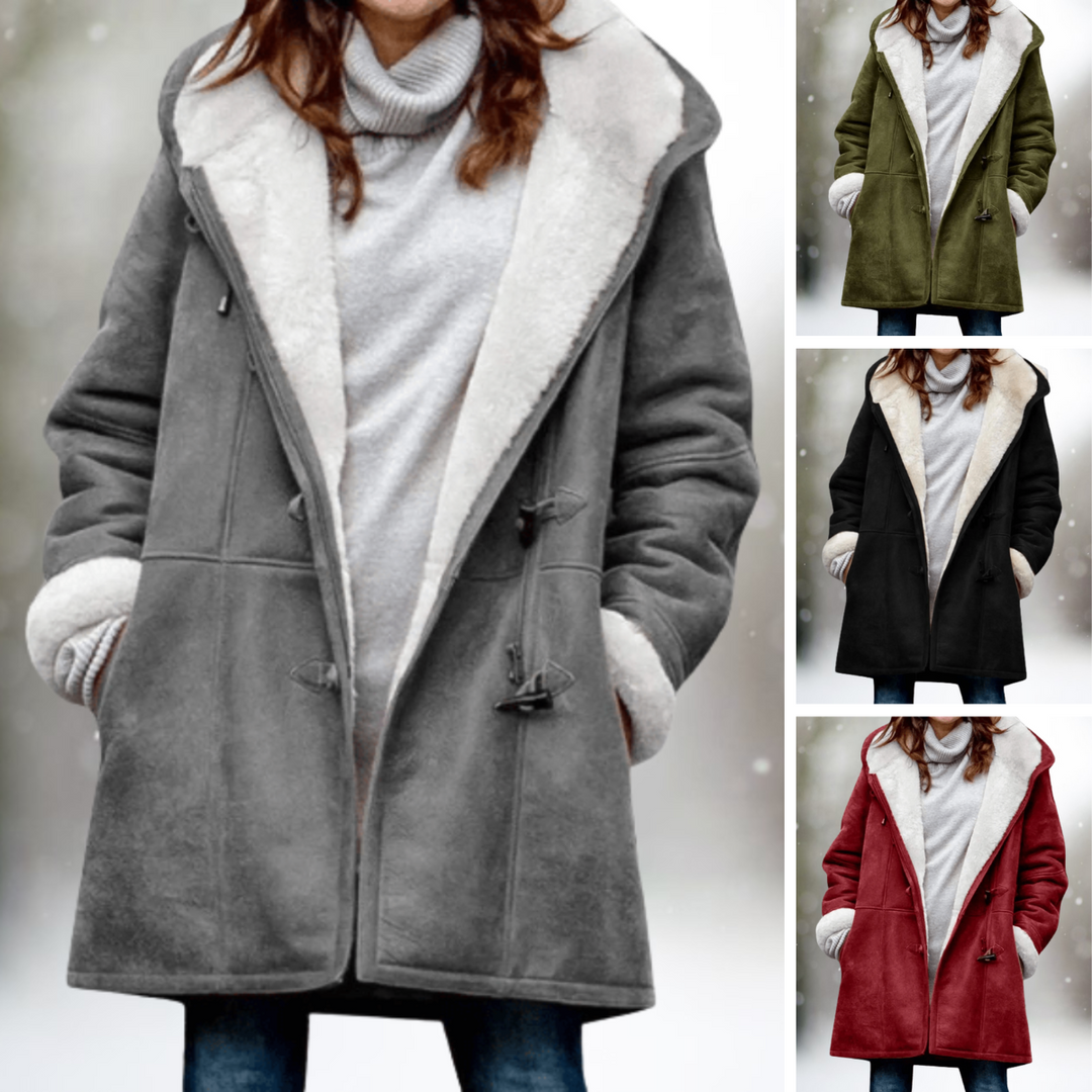 Maja™ Veste en Suède Polaire Luxe avec Capuche