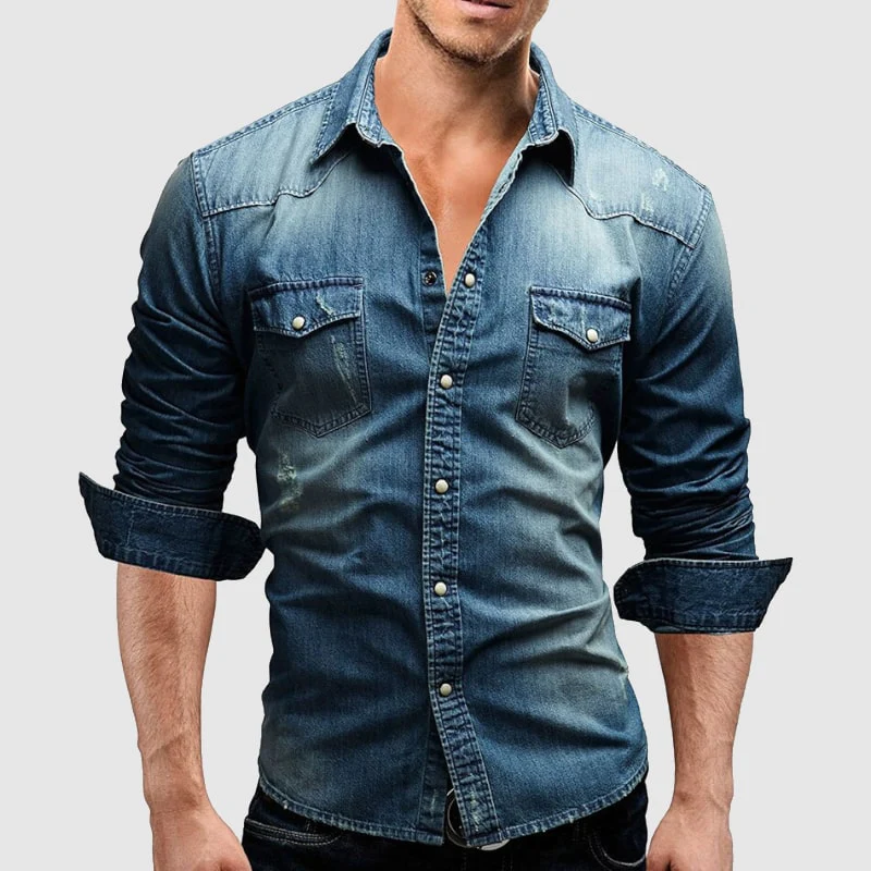 Oscar™ | Chemise en Denim Vintage pour Hommes