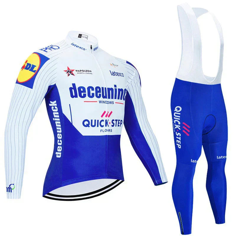 Équipes - Maillot de cyclisme professionnel à manches longues" can be rewritten as:

"Équipes - Maillot de cyclisme pro à manches longues
