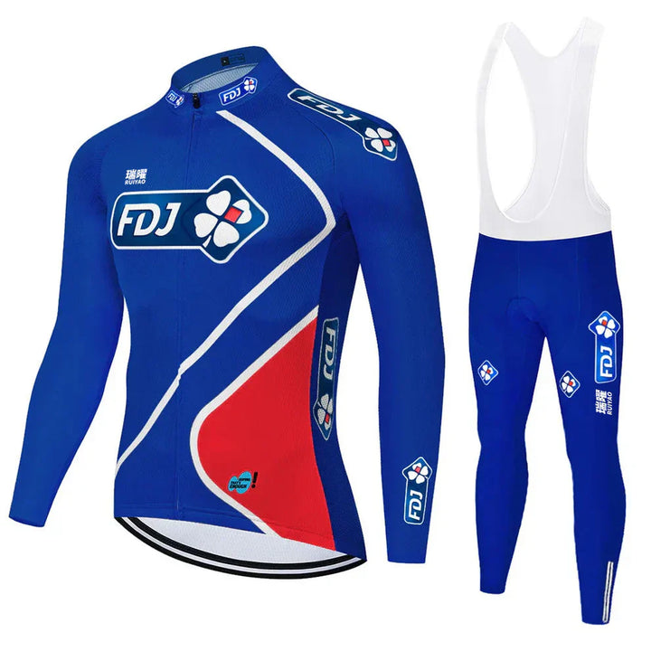 FDJ - Ensemble de cyclisme professionnel à manches longues pour performance optimale