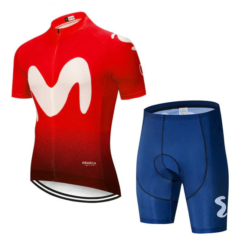 Movistar - Ensemble de vêtements de cyclisme pour athlètes professionnels