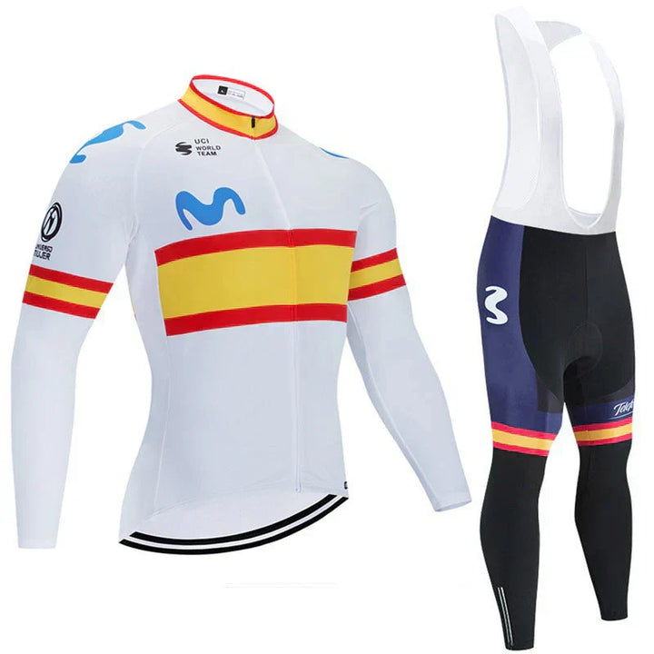 Équipes - Maillot de cyclisme professionnel à manches longues" can be rewritten as:

"Équipes - Maillot de cyclisme pro à manches longues