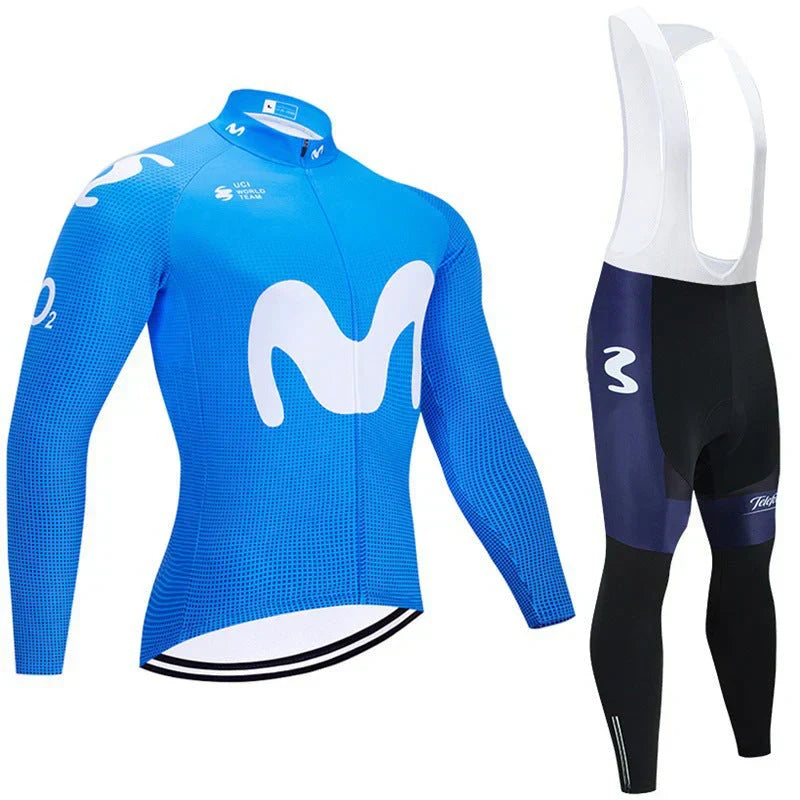 Équipes - Maillot de cyclisme professionnel à manches longues" can be rewritten as:

"Équipes - Maillot de cyclisme pro à manches longues