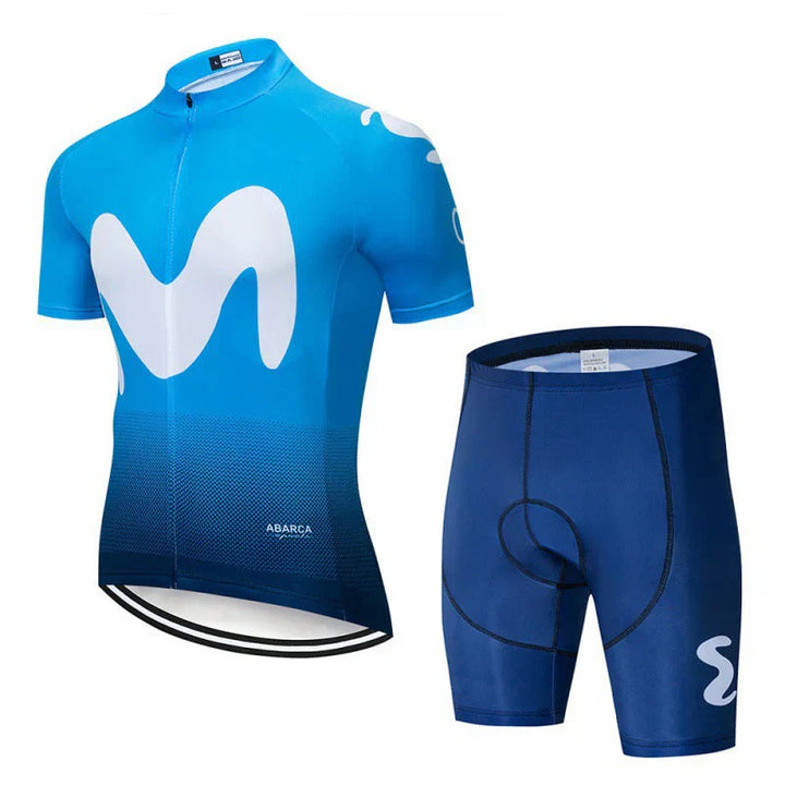 Movistar - Ensemble de vêtements de cyclisme pour athlètes professionnels