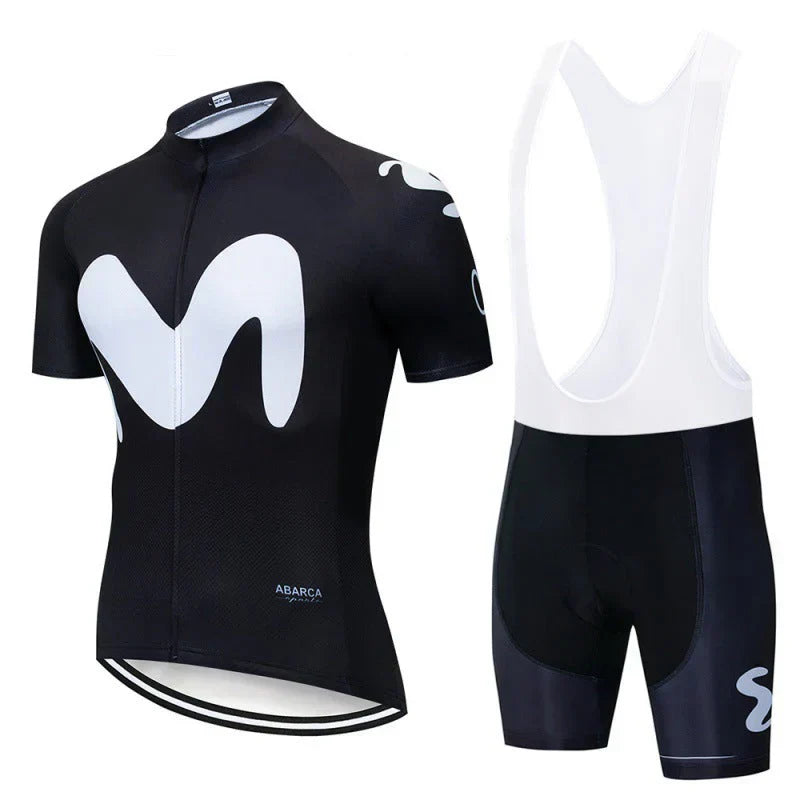 Movistar - Ensemble de vêtements de cyclisme pour athlètes professionnels