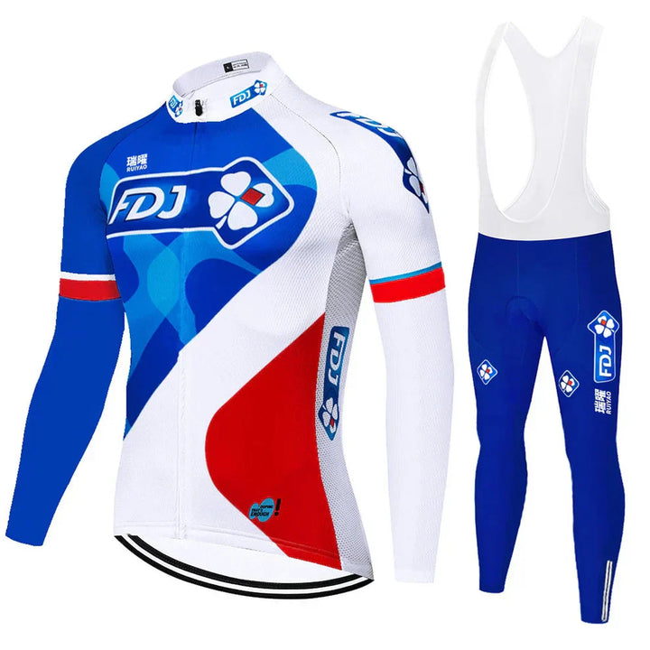 FDJ - Ensemble de cyclisme professionnel à manches longues pour performance optimale