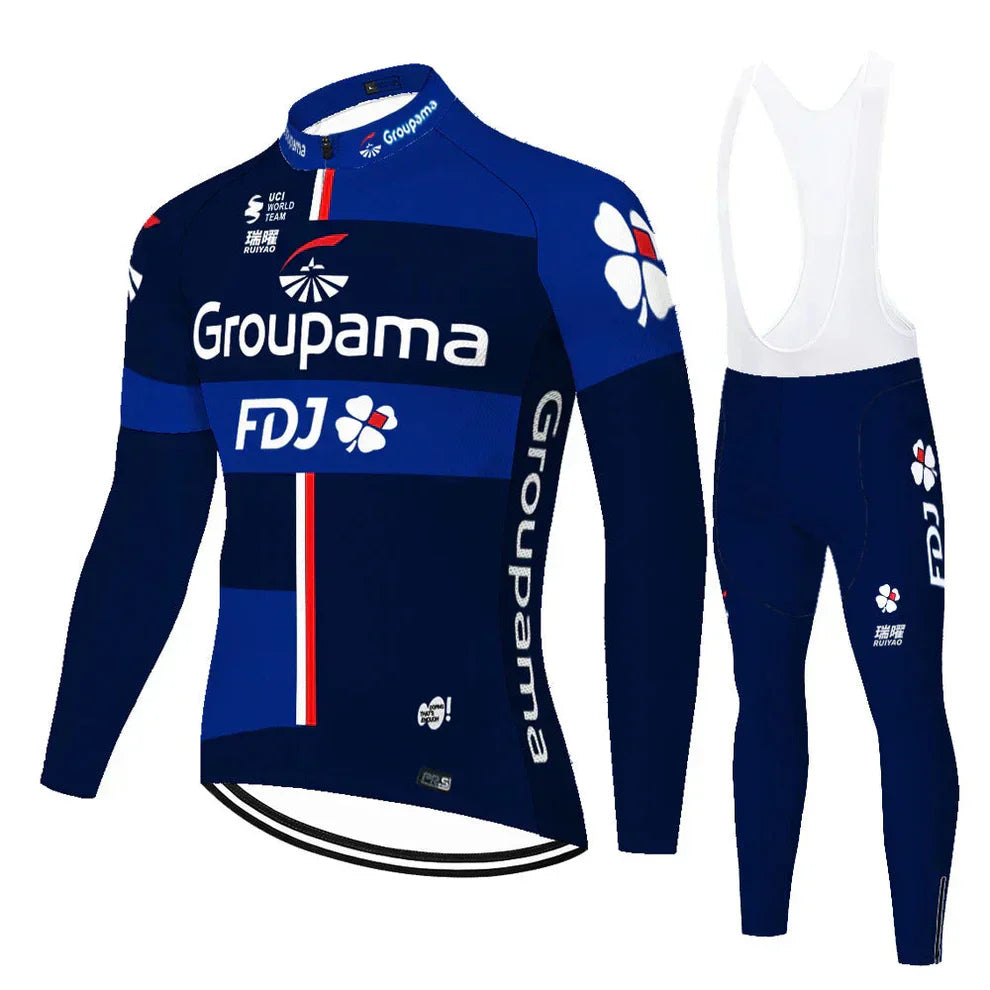 FDJ - Ensemble de cyclisme professionnel à manches longues pour performance optimale