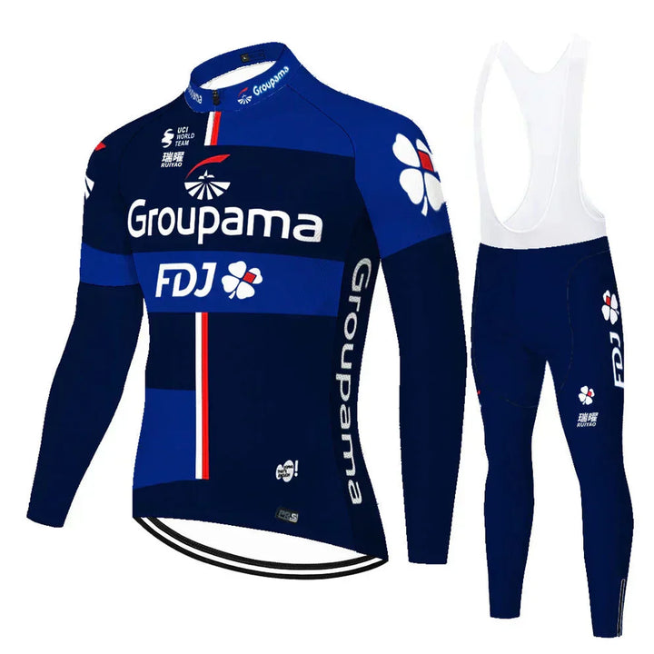 FDJ - Ensemble de cyclisme professionnel à manches longues pour performance optimale