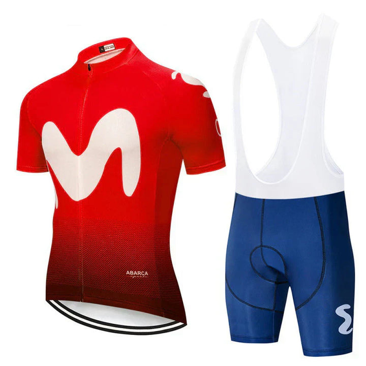 Movistar - Ensemble de vêtements de cyclisme pour athlètes professionnels