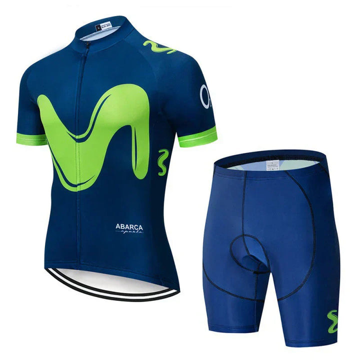 Movistar - Ensemble de vêtements de cyclisme pour athlètes professionnels