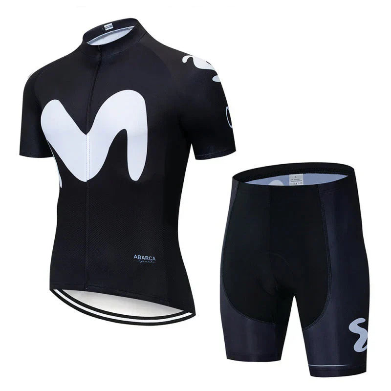 Movistar - Ensemble de vêtements de cyclisme pour athlètes professionnels