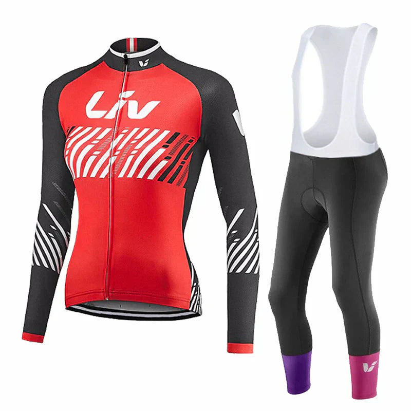 LIV V2 – Ensemble de vélo d'hiver pour femmes avec bretelles