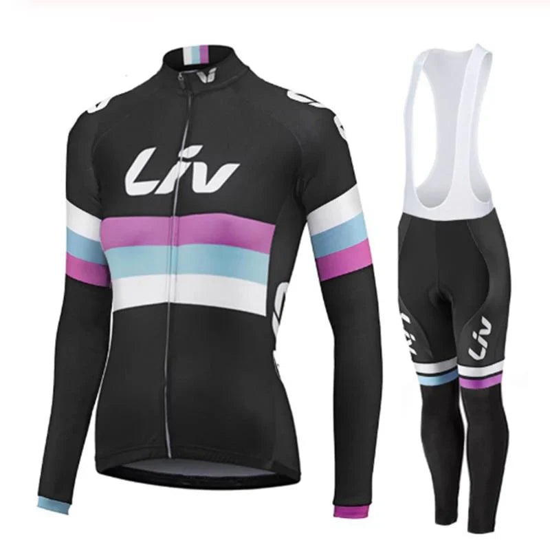 LIV V2 – Ensemble de vélo d'hiver pour femmes avec bretelles