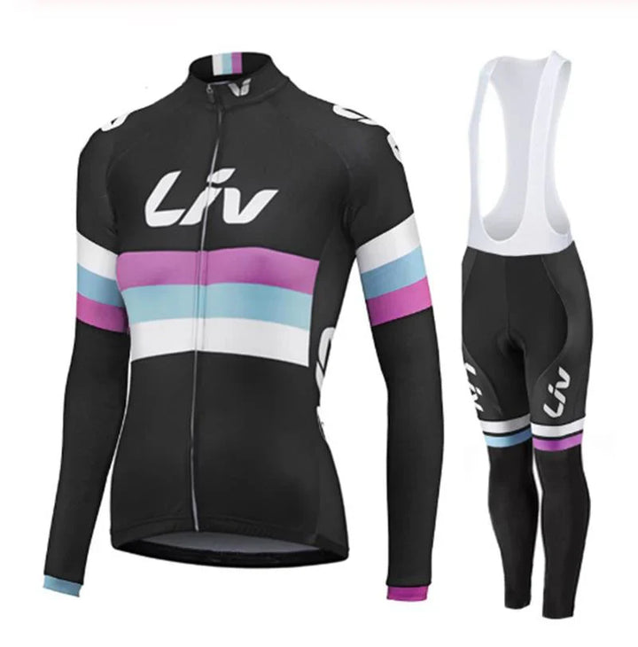 LIV V2 – Ensemble de vélo d'hiver pour femmes avec bretelles