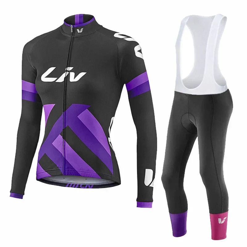 LIV V2 – Ensemble de vélo d'hiver pour femmes avec bretelles