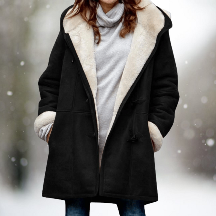 Maja™ Veste en Suède Polaire Luxe avec Capuche