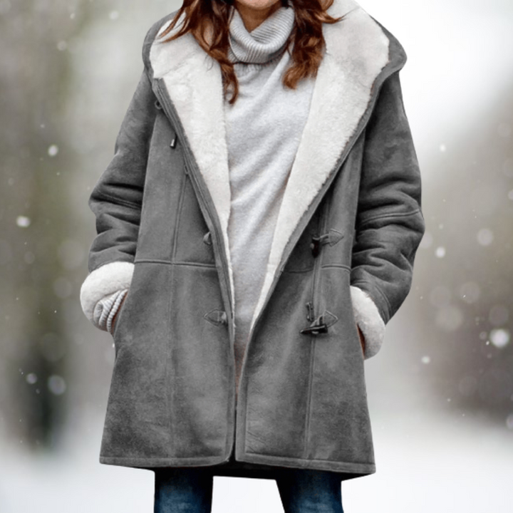 Maja™ Veste en Suède Polaire Luxe avec Capuche
