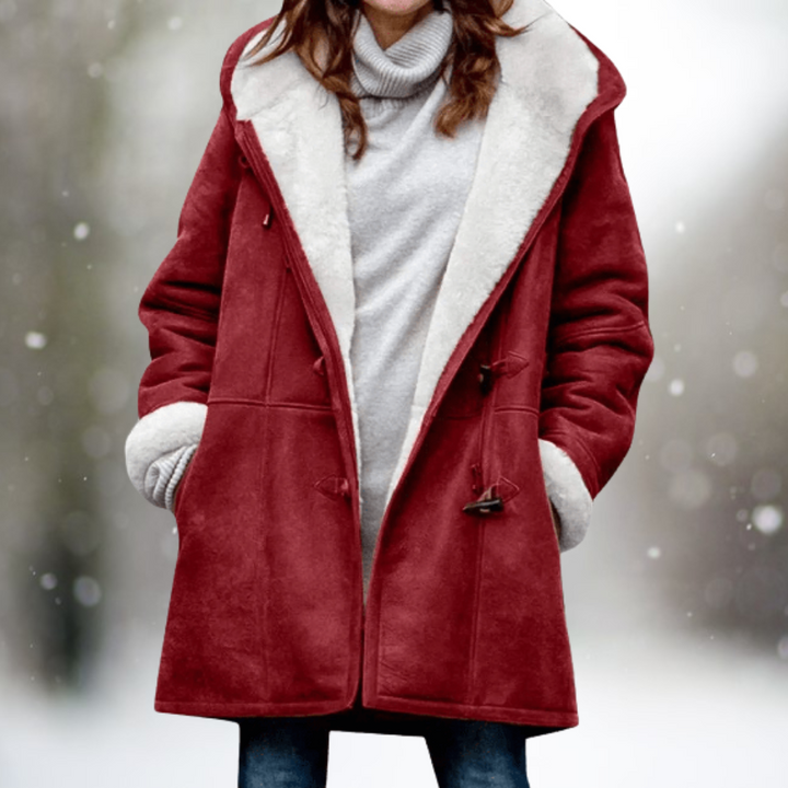 Maja™ Veste en Suède Polaire Luxe avec Capuche
