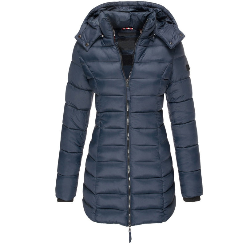 Maja™ | Veste longue en duvet imperméable et coupe-vent pour femmes