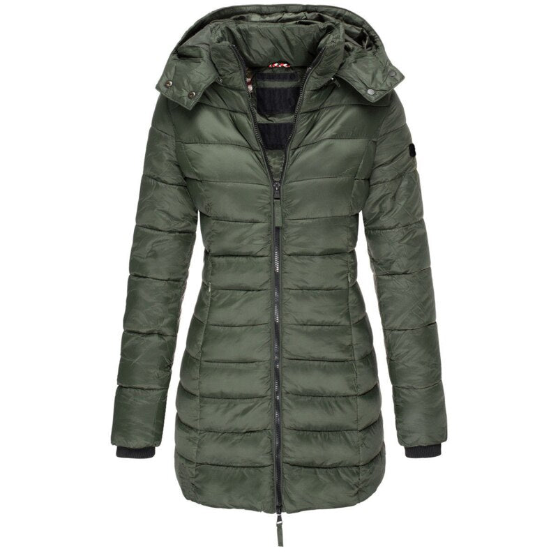 Maja™ | Veste longue en duvet imperméable et coupe-vent pour femmes